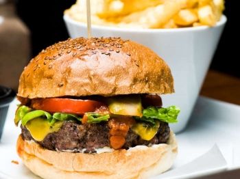 Burger and Beer with Driving Range Balls for Two - £17