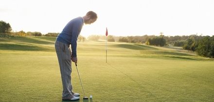 18 Holes of Golf with Bacon Roll or Burger and Chips for One or Two or Four at Manston Golf Centre (Up to 42% Off)